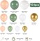 Sage Green Balloon Garland Arch Kit - 124Pcs Oh Baby Shower Eucalyptus Garland, Retro Olive Green,Peach White and Gold Latex Balloons Arch Kit for Baby Shower,Jungle Birthday,Bridal Shower Decorations